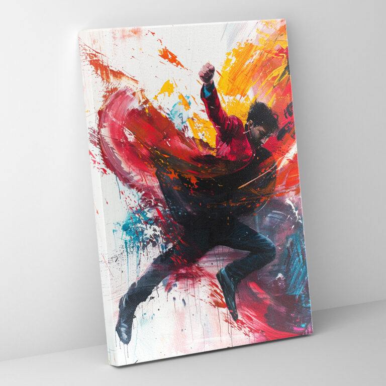 Dramatic Impact Action Painting Wall Art - Action Painting, Wall Decoration, Home Decoration, Action Painting