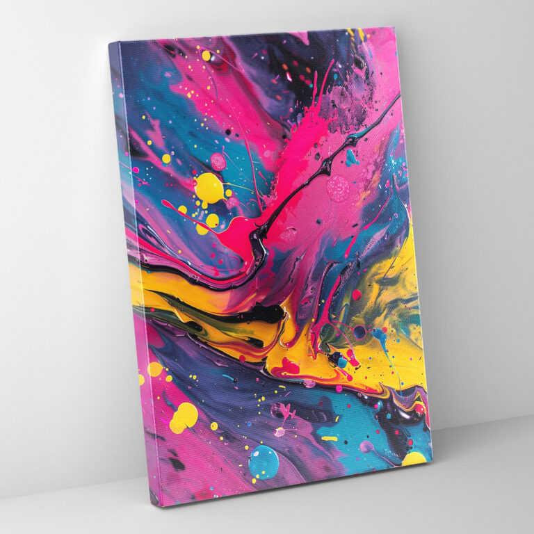Action Painting Canvas Print - Action Painting, Abstract Art, Wall Art, Wall Decoration