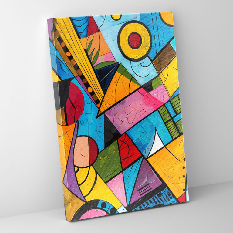 Action Painting Canvas Print - Action Painting, Geometric Shapes, Action Painting, Canvas Print