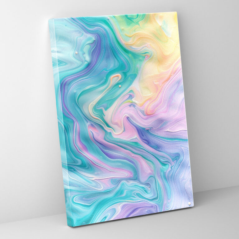 Action Painting Wall Art - Action Painting, Canvas Print, Pastel Colors, Action Painting
