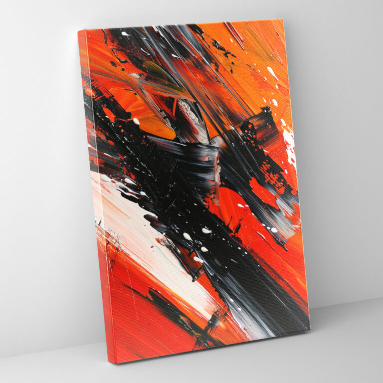 Action Painting Wall Art: Expressive Brushstrokes - Action Painting, Canvas, Canvas Wall Art, Home Decoration