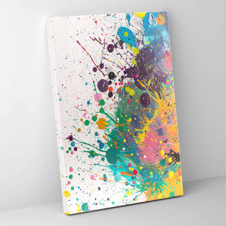 Action Painting Wall Art - Playful Splatters Of Paint - Action Painting, Canvas Wall Art, Home Decoration, Wall Decoration