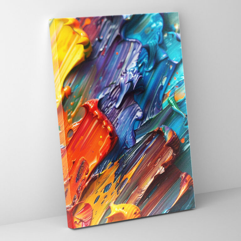 Action Painting Canvas Print - Layers Of Paint Texture - Action Painting, Canvas Print, Wall Art, Wall Decoration