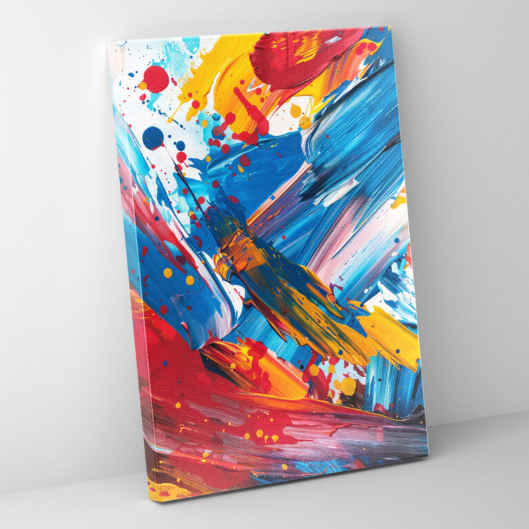 Contemporary Action Painting Canvas Print - Action Painting, Wall Decoration, Wall Art, Canvas