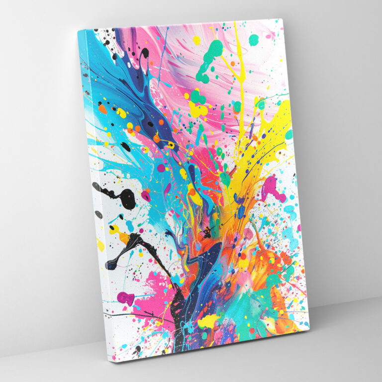 Whimsical Action Painting Canvas Print - Action Painting, Action Painting, Canvas Print, Wall Art