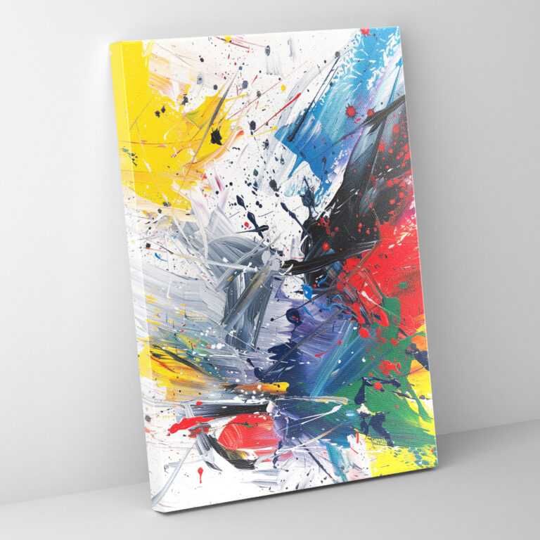 Expressive Action Painting Wall Art - Action Painting, Canvas, Wall Decoration, Action Painting
