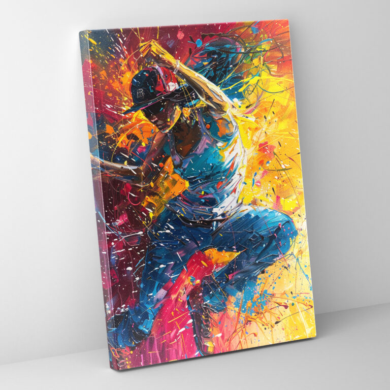 Dynamic Action Painting Canvas Print - Action Painting, Wall Decoration, Canvas, Canvas Print