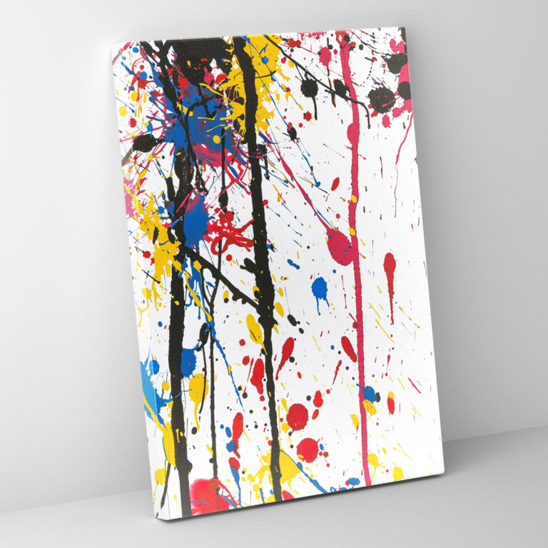 Abstract Action Painting Canvas Print - Action Painting, Home Decoration, Canvas, Wall Decoration