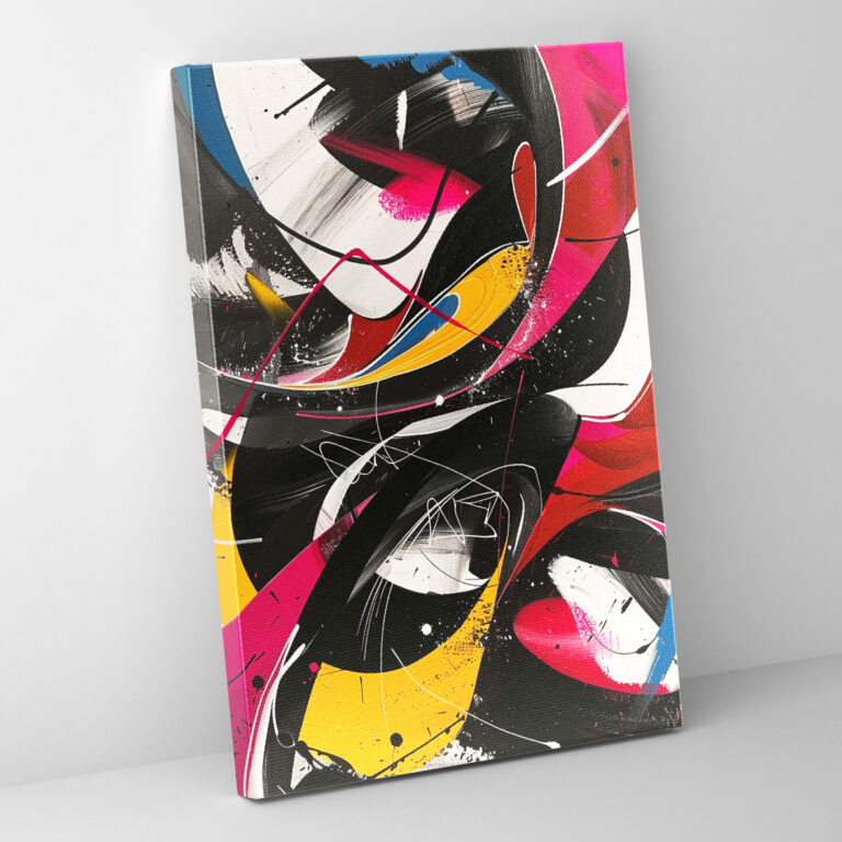 Colorful Action Painting Wall Decoration - Action Painting, Home Decoration, Action Painting, Canvas Wall Art