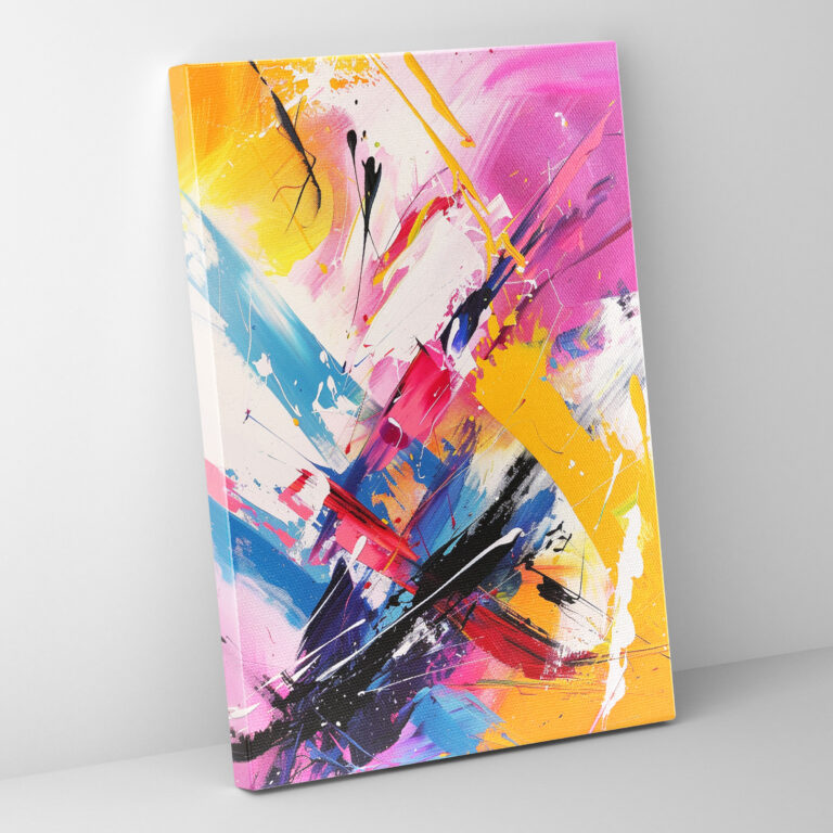 Vibrant Action Painting Wall Art - Action Painting, Wall Art, Wall Decoration, Home Decoration