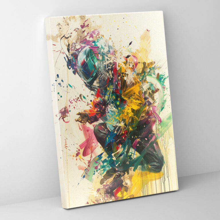 Playful Action Painting Wall Decoration - Action Painting, Home Decoration, Wall Decoration, Canvas Wall Art