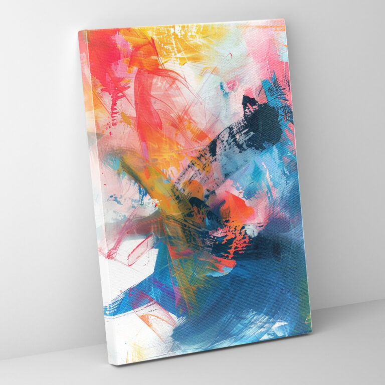 Abstract Action Painting Canvas Print - Action Painting, Wall Decoration, Action Painting, Canvas Wall Art