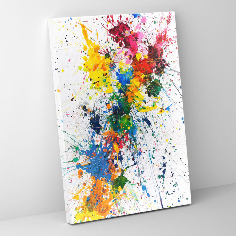Chaos And Control Canvas Print - Action Painting, Splatter, Wall Decoration, Action Painting