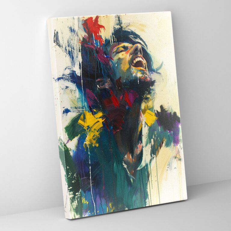Expressive Brushwork Canvas Print - Action Painting, Expressive, Bold, Wall Art