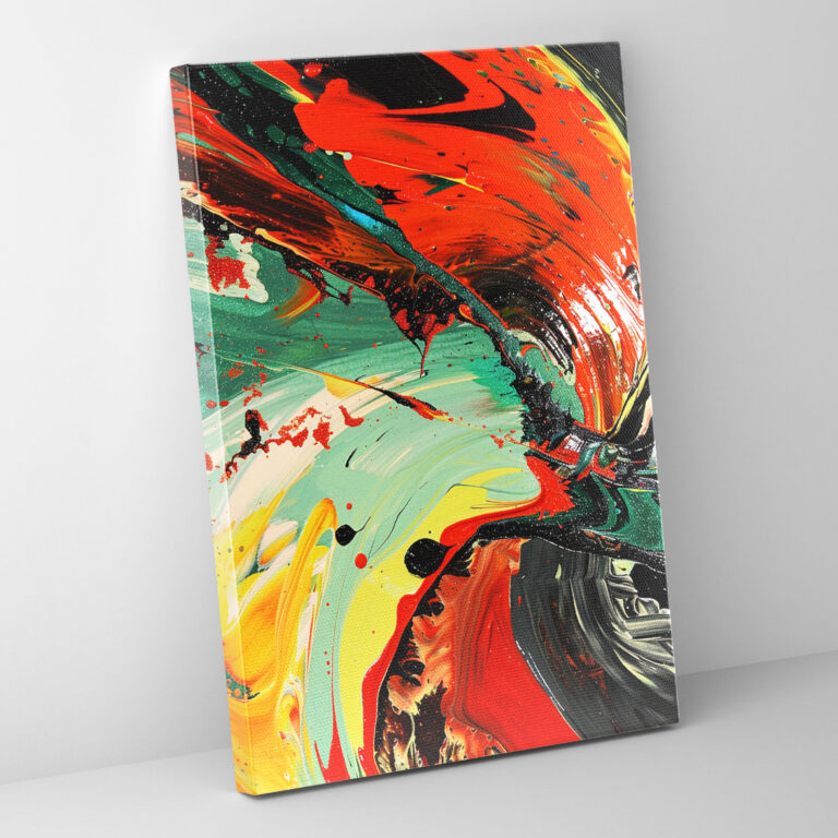 Frenetic Energy Wall Decoration - Action Painting, Action Painting, Wall Art, Wall Decoration