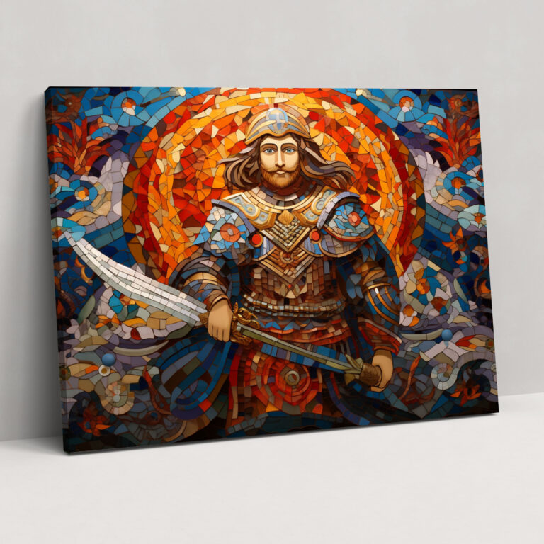 Ancient Weapons Wall Art - Persian Warrior With Scimitar - Ancient Weapons, Canvas Wall Art, Scimitar, Canvas