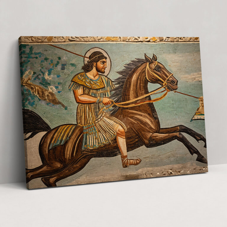 Ancient Weapons Wall Decoration - Persian Horse Archer - Ancient Weapons, Canvas, Elegance, Grace