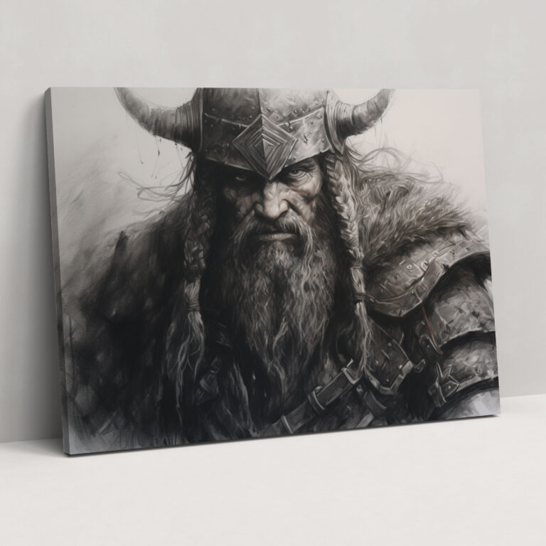 Ancient Weapons Canvas Print - Viking With Axe Wall Art - Ancient Weapons, Canvas, Wall Decoration, Axe