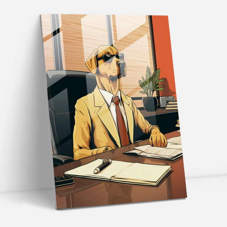 Animals Dressed Like Humans Glass Print - Animals Dressed Like Humans, Glass Art, Animals Dressed Like Humans, Wall Decoration