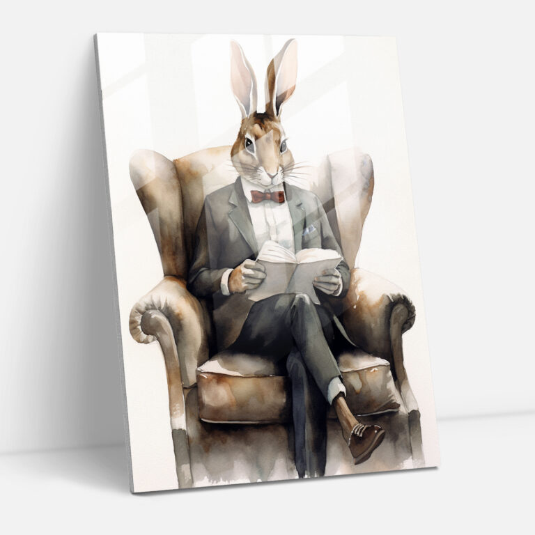 Animals Dressed Like Humans Wall Decoration - Animals Dressed Like Humans, Suit And Tie, Glass Print, Glass Art