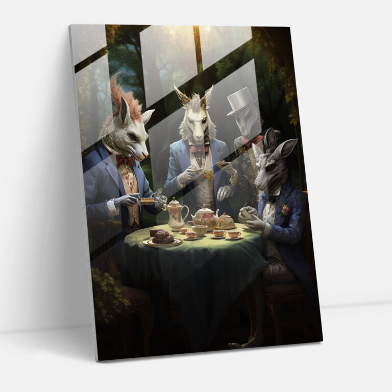 Animals Dressed Like Humans Glass Wall Art - Animals Dressed Like Humans, Glass Art, Animals Dressed Like Humans, Home Decoration