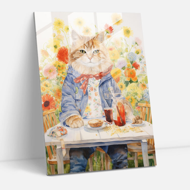 Whimsical Animals Glass Print - Animals Dressed Like Humans, Glass Wall Art, Glass Print, Whimsical