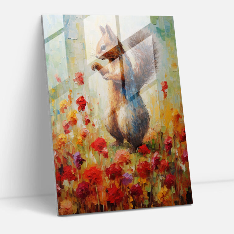 Impressionist Animals Glass Print - Animals Dressed Like Humans, Glass Wall Art, Glass Print, Flowers