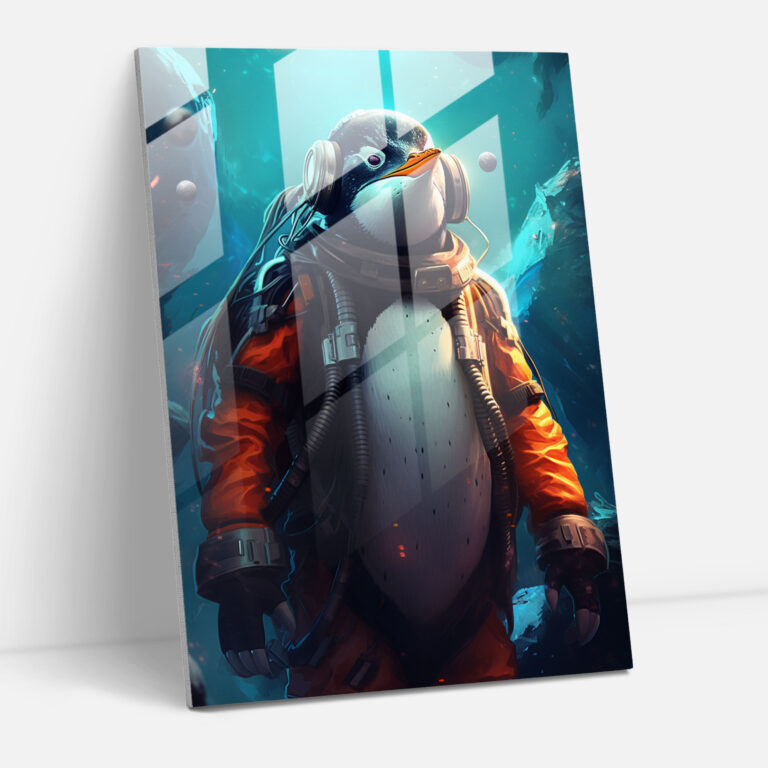 Futuristic Animals Glass Wall Art - Animals Dressed Like Humans, Cosmic Adventure, Futuristic, Glass Wall Art