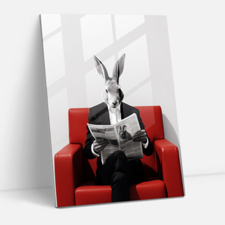 Animals Dressed Like Humans Wall Decoration - Animals Dressed Like Humans, Glass Print, Modern Living Room, Animals Dressed Like Humans