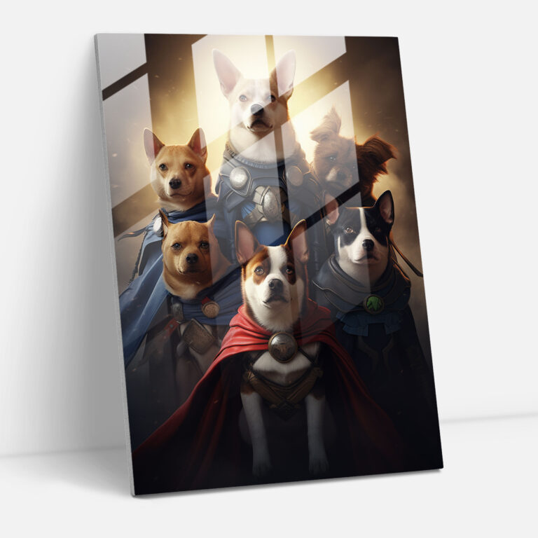 Animals Dressed Like Humans Glass Print - Animals Dressed Like Humans, Animals Dressed Like Humans, Glass Art, Superheroes