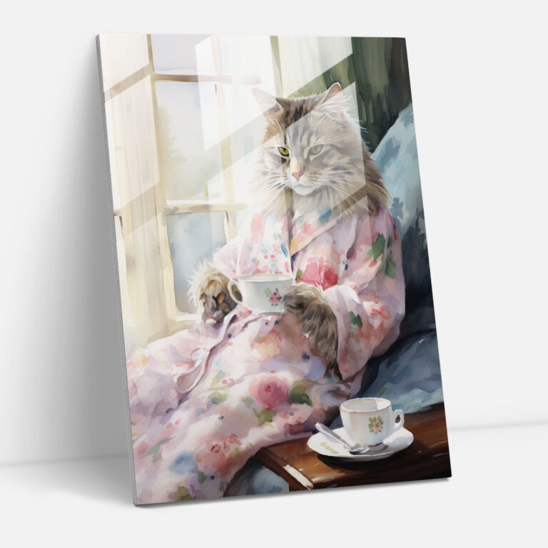 Animals Dressed Like Humans Wall Decoration - Animals Dressed Like Humans, Modern Art, Glass Wall Art, Cozy Living Room