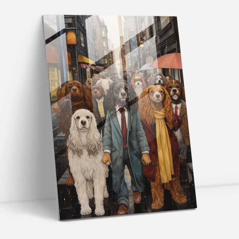 Animals Dressed Like Humans Wall Decoration - Animals Dressed Like Humans, Glass Print, Wall Decoration, City Street
