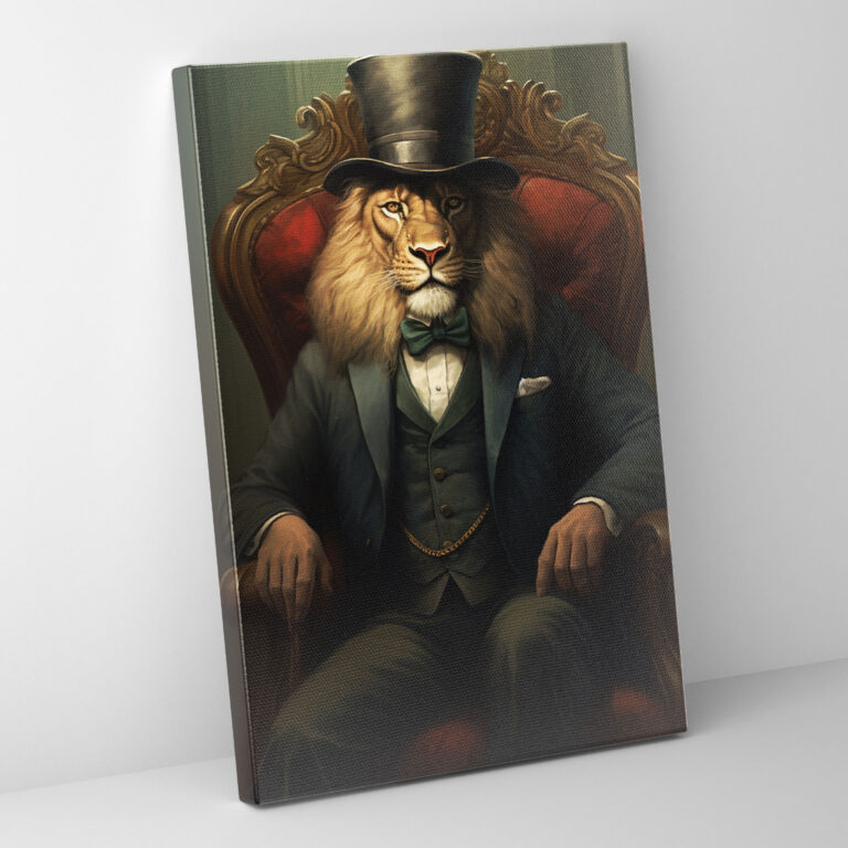 Animals Dressed Like Humans Wall Art - Animals Dressed Like Humans, Intricate Details, Wall Art, Digital Painting