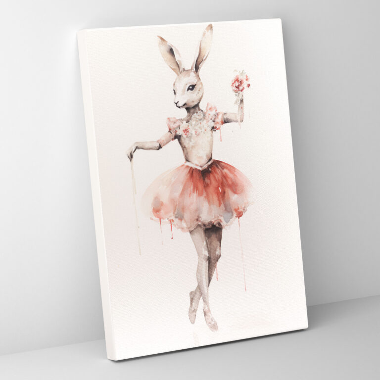Animals Dressed Like Humans Canvas Print - Animals Dressed Like Humans, Wall Decoration, Watercolor And Ink Drawing, Canvas Print
