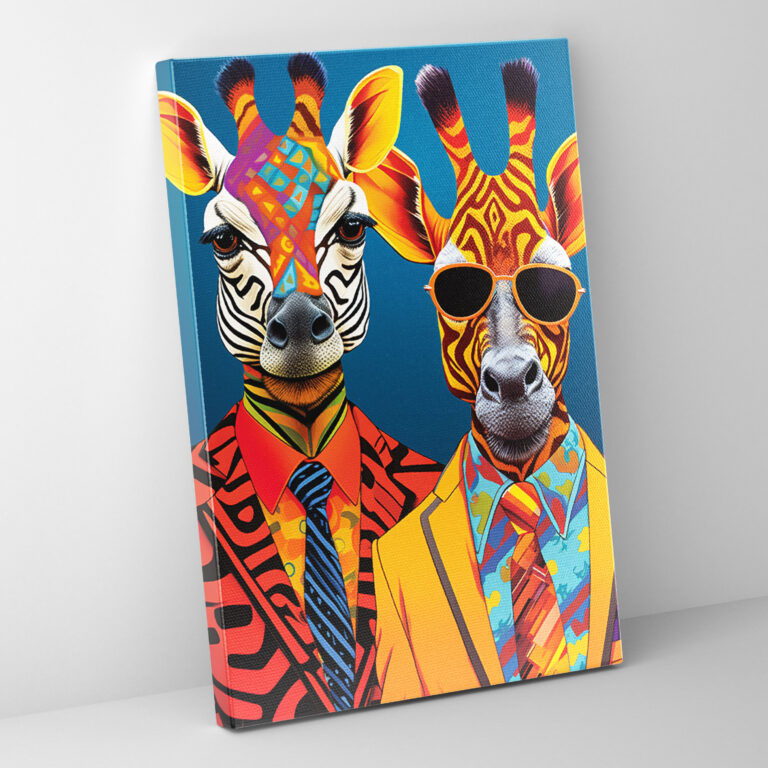 Animals Dressed Like Humans Canvas Print - Animals Dressed Like Humans, Home Decoration, Wall Decoration, Wall Art