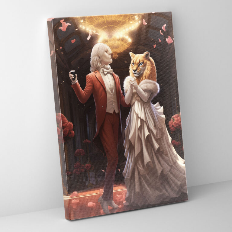Animals Dressed Like Humans Canvas Print - Animals Dressed Like Humans, Ballroom Setting, Canvas Print, Canvas