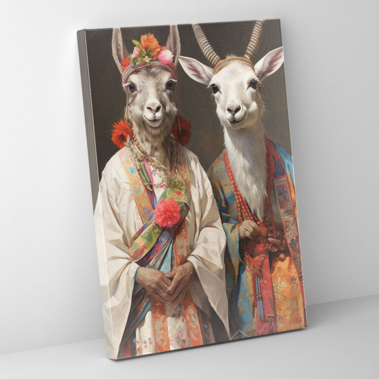 Animals Dressed Like Humans Canvas Print - Animals Dressed Like Humans, Cultural Garments, Canvas, Wall Art