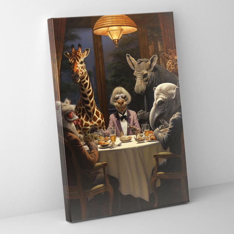 Animals Dressed Like Humans Canvas Print - Animals Dressed Like Humans, Exquisite, Wall Decoration, Group Of Animals