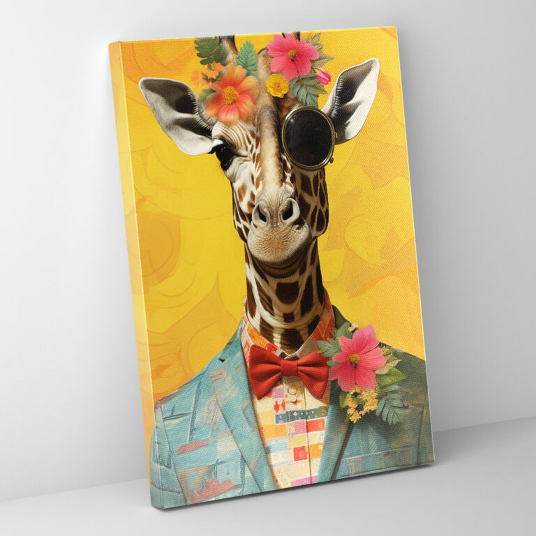 Animals Dressed Like Humans Canvas Print - Animals Dressed Like Humans, Eclectic Background, Burst Of Energy, Visually Striking