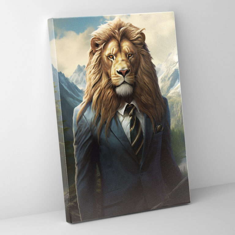Animals Dressed Like Humans Wall Art - Animals Dressed Like Humans, Animals Dressed Like Humans, Wall Decoration, Majestic Mountain Backdrop