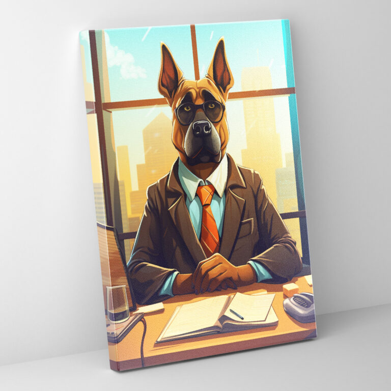 Animals Dressed Like Humans Canvas Print - Animals Dressed Like Humans, Canvas Print, Cartoon Dog, Animals Dressed Like Humans