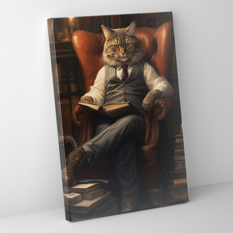 Animals Dressed Like Humans Canvas Print - Animals Dressed Like Humans, Home Decoration, Funny Art, Canvas