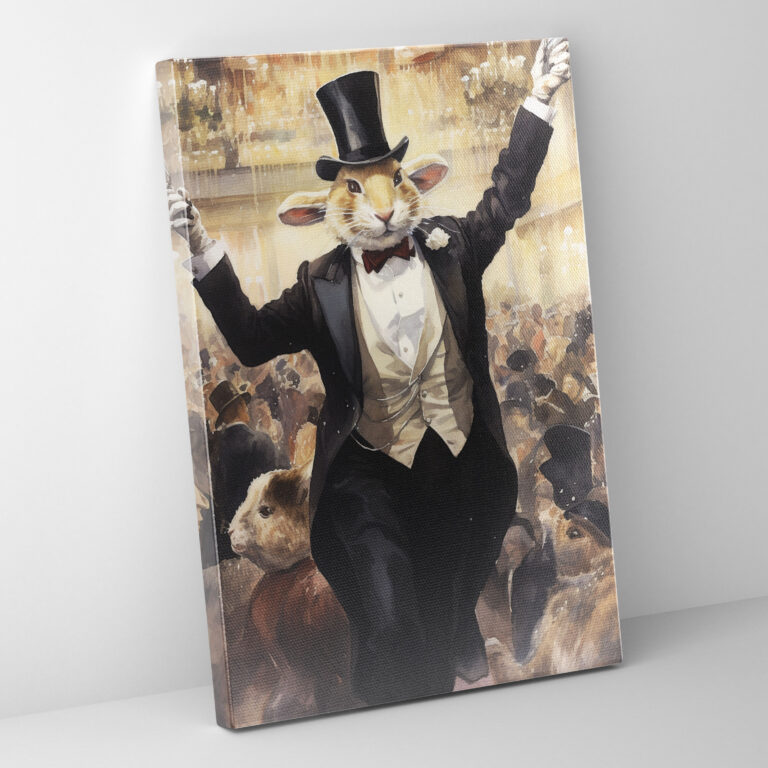 Animals Dressed Like Humans Canvas Print - Animals Dressed Like Humans, Home Decoration, Wall Art, Wall Decoration