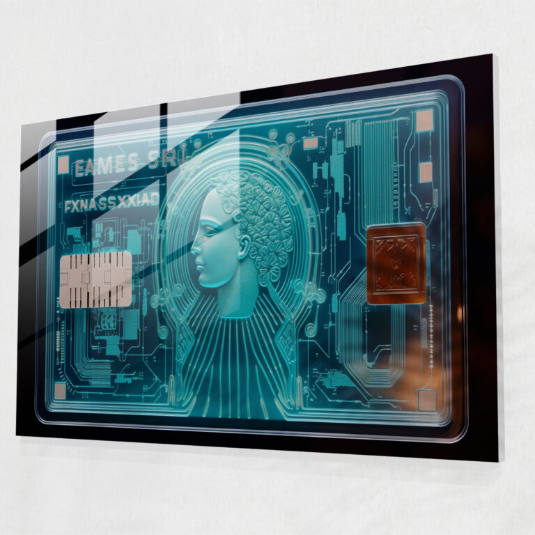 American Express Card Glass Wall Art - American Express, Unique Home Decoration, Iconic American Imagery, Glass Wall Art