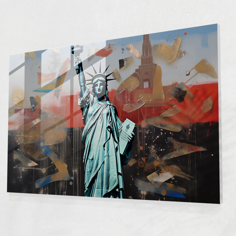 American Express Card Glass Print - Landmarks Of America - American Express, Glass Art, Financial Freedom, American Express Card