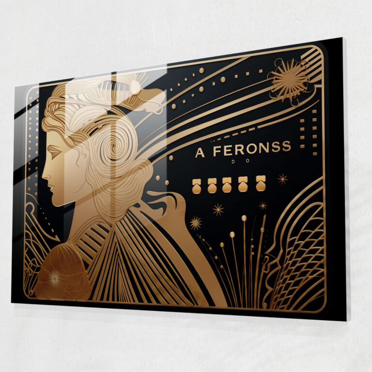 American Express Card Glass Wall Art - Elegance Deco Style - American Express, Modern Art, Wall Decoration, Glass Art
