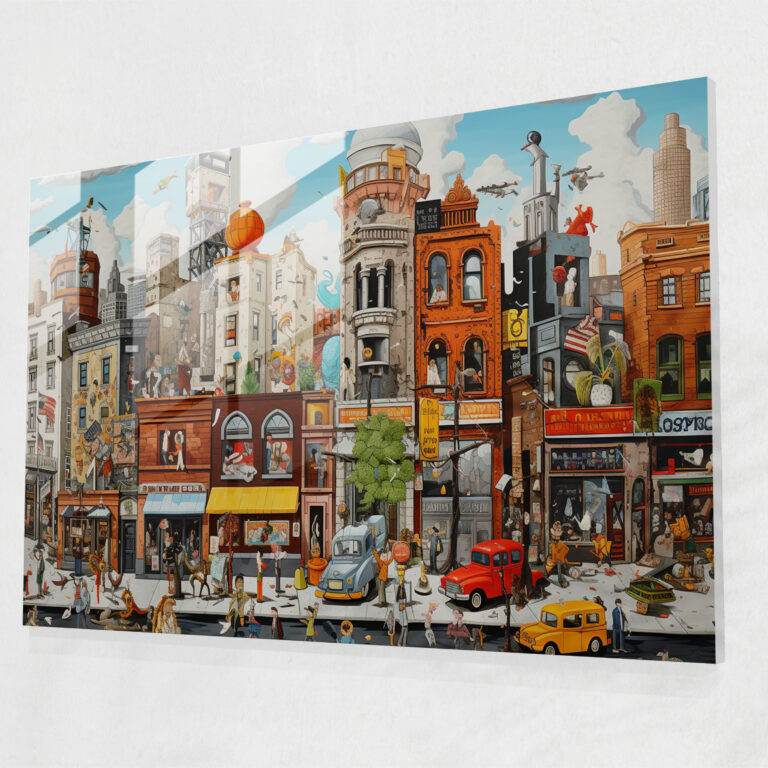American Dollar Glass Art - American Express, Whimsical, Home Decoration, Characters