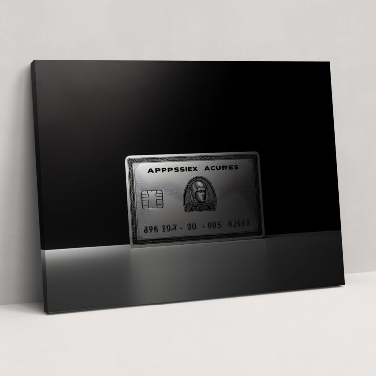 American Express Card Wall Art - American Express, Black And White, American Express Card, Realistic Photograph