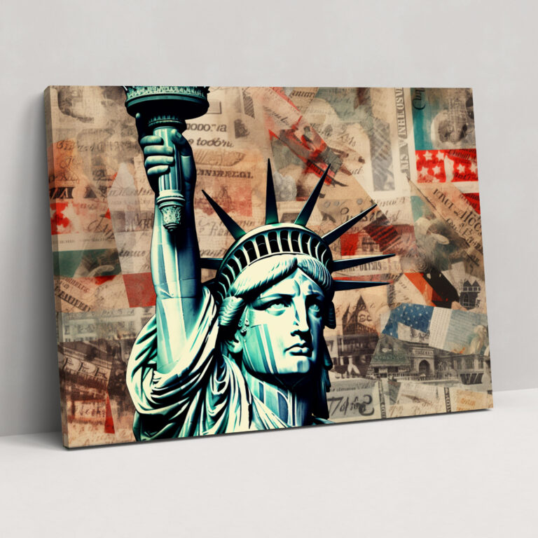 American Landmarks Wall Decoration - American Express, American Landmarks, Statue Of Liberty, Love For The Country
