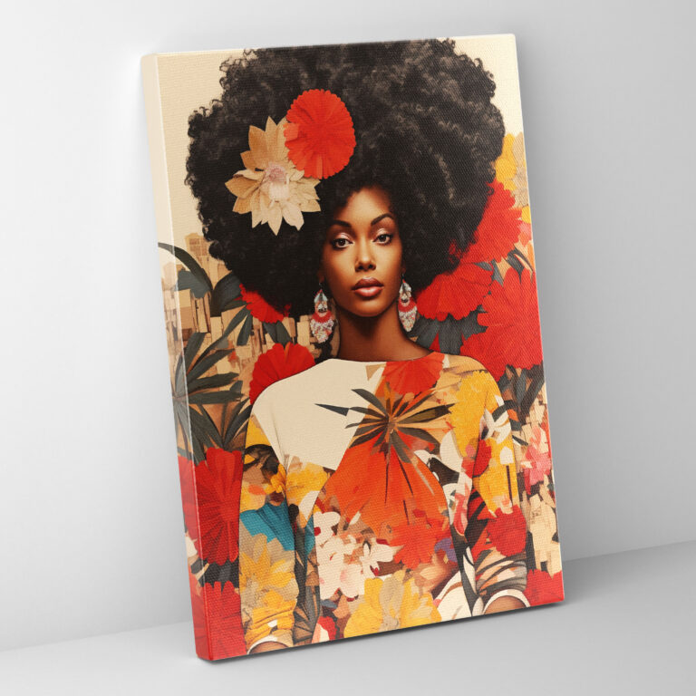 Afro Collage Canvas Print - Afro, Afro-Inspired Patterns, Canvas, Textures
